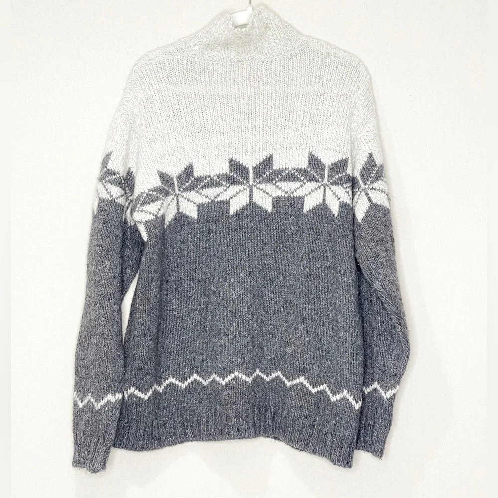 Eckō Unltd Men’s‎ Jumper Ski Sweater Vintage 90’s Nordic Wool Blend Medium - Picture 2 of 8